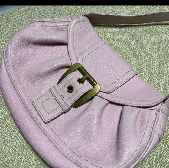 🥳HP🥳Celine Authentic Vintage Satchel Gold Hard Ware Tote Bag Blush Pink - Picture 3 of 13